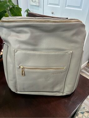 Fawn Design  Faux Leather Backpack with Gold Hardware